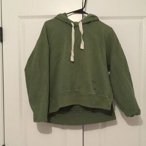 Proenza Schouler green hooded sweatshirt size S